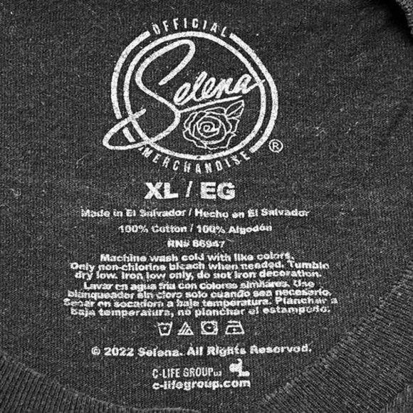 Selena Graphic T-Shirt Men's XL Unisex Black Queen Of Cumbia Short Sleeve Cotton - Picture 3 of 4